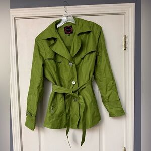 Giacca Olive Belted Trench Coat